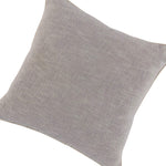 Benzara Square Fabric Throw Pillow with Textured Details, Gray