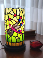Amora Lighting AM1015ACCB Dragonfly Tiffany Style Mini Table Lamp 9" High