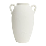 Sagebrook Home 19079-02 Ceramic, 13" Textured Jug with Handles, White