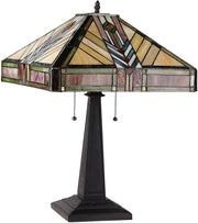 Chloe Lighting CH33422IM16-TL2 Edward Tiffany-style 2 Light Mission Table Lamp 16
