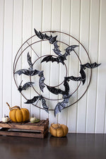 Kalalou CMN1465 Painted Metal Bats Wall Hanging