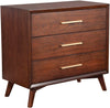 Benzara 33 Inch Wooden Chest with 3 Drawers, Small, Brown