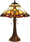 Chloe Lighting CH33372IV18-TL2 Rosabella, Tiffany-style 2 Light Victorian Table Lamp 18" Shade