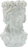 Sagebrook Home 16244 Resin, 10" Lady Flower Head Planter, Antique White