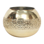 Sagebrook Home 80252-02 5" 19 Oz Balsam Fir Glitter Band Candle, Gold