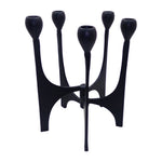 Sagebrook Home 18199 Metal, 11" 5-Taper Candelabra, Black