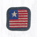 Earth Rugs WW-1032 Original Flag Wicker Weave Swatch 10``x15``