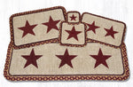 Earth Rugs WW-357 Burgundy Star Wicker Weave Placemat