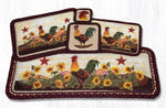 Earth Rugs WW-391 Morning Rooster Wicker Weave Placemat