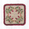 Earth Rugs WW-390 Cranberries Wicker Weave Coaster 5``x5``