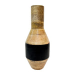 Sagebrook Home 18470-02 Mango Wood, 15" 2-Tone Vase, Brown/Black