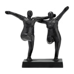 Sagebrook Home 17326 Metal, 9" Couple Swinging Legs, Black