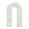 Sagebrook Home 17597-02 Marble, 8" Rounded Horseshoe Table Top Deco, White