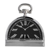 Sagebrook Home 17801 Metal, 10", Leaning Table-Clock withHandle, Nickel