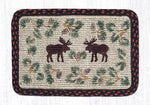 Earth Rugs WW-19 Moose/Pinecone Wicker Weave Trivet