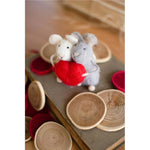 Kalalou CHB2165 Felt Mice with Heart Set of 2