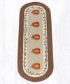 Earth Rugs OP-222 Harvest Pumpkin Oval Patch 27``x45``