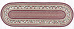 Earth Rugs OP-390 Cranberries Oval Patch 2`x6`