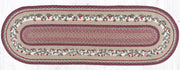 Rustic Cranberry Vine Runner – Earth Rugs 2'x6' Oval Braided Rug