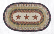 Earth Rugs OP-19 Barn Stars Oval Patch 27``x45``