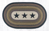 Earth Rugs OP-99 Black Stars Oval Patch 27``x45``