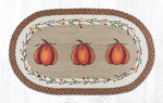 Earth Rugs OP-222 Harvest Pumpkin Oval Patch 2`x6`