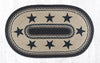 Earth Rugs OP-313 Black Stars Oval Patch 27``x45``