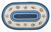 shells oval patch rug 27x45