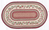 Earth Rugs OP-390 Cranberries Oval Patch 27``x45``