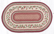 cranberries oval patch rug 27x45 farmhouse braided jute