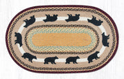 Earth Rugs OP-395 Cabin Bear Oval Patch 27``x45``