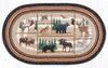 Earth Rugs OP-583 Lodge Animals Oval Patch 27``x45``