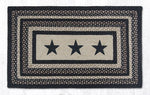 Earth Rugs PP-313 Black Stars Oblong Patch 27``x45``