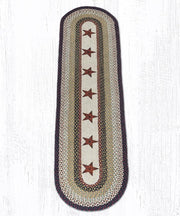 Earth Rugs OP-19 Barn Stars Oval Patch 2`x8`