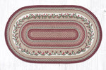 Earth Rugs OP-390 Cranberries Oval Patch 3`x5`