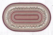 Earth Rugs Cranberries Oval Braided Jute Rug 3x5 Feet