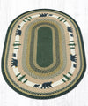 Earth Rugs OP-116 Bear Timbers Oval Patch 4`x6`