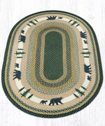 Earth Rugs OP-116 Bear Timbers Oval Patch 4`x6`