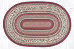 Earth Rugs OP-390 Cranberries Oval Patch 4`x6`