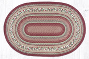“Earth Rugs Cranberries Oval Patch Rug 4x6 Rustic Holiday Décor”
