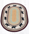Earth Rugs OP-395 Cabin Bear Oval Patch 4`x6`