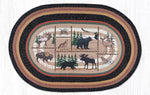 Earth Rugs OP-583 Lodge Animals Oval Patch 3`x5`