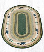 Earth Rugs OP-116 Bear Timbers Oval Patch 3`x5`