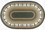 Tall Timbers Oval Braided Rug 5x8 Rustic Cabin Lodge Decor