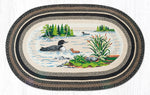 Earth Rugs OP-313 Loons Oval Patch 5`x8`