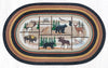 Earth Rugs OP-583 Lodge Animals Oval Patch 5`x8`