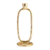 Sagebrook Home 18185-09 Metal, 11" Open Oval Taper Candleholder, Gold