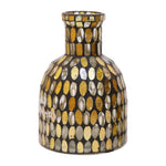 Sagebrook Home 18524-01 Glass, 6" Mosaic Vase, Copper