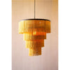 Kalalou NNL2521 Gold Fringe Tiered Pendant Light