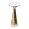 Sagebrook Home 18348 22" Marble Top Accent Table, Gold